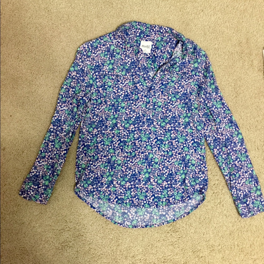 Girls Floral Button up